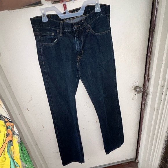 AMERICAN EAGLE Men’s Original Straight Dark Blue Denim Jeans - Picture 6 of 10